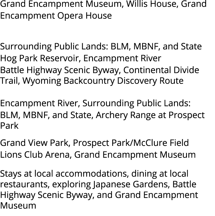 Grand Encampment Museum, Willis House, Grand Encampment Opera House Surrounding Public Lands: BLM, MBNF, and State Ho...