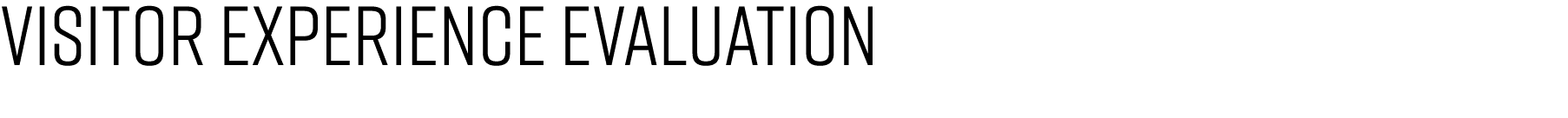 Visitor experience evaluation